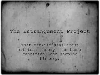The Estrangement Project
