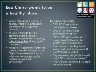 Eau Claire wants to be a healthy place