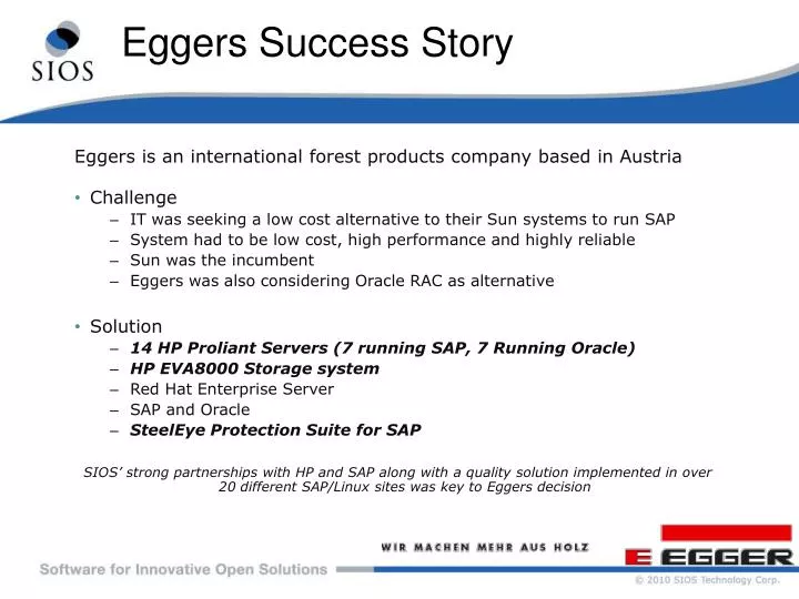 eggers success story