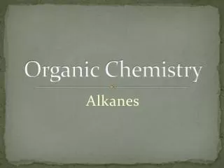 Organic Chemistry