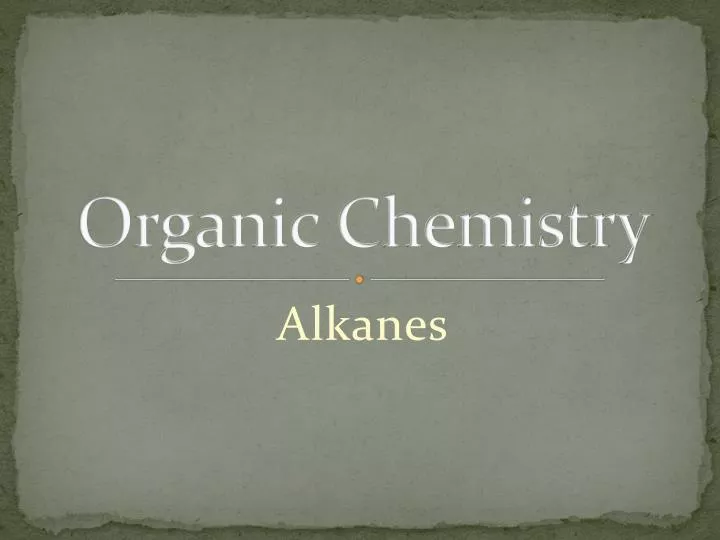 organic chemistry