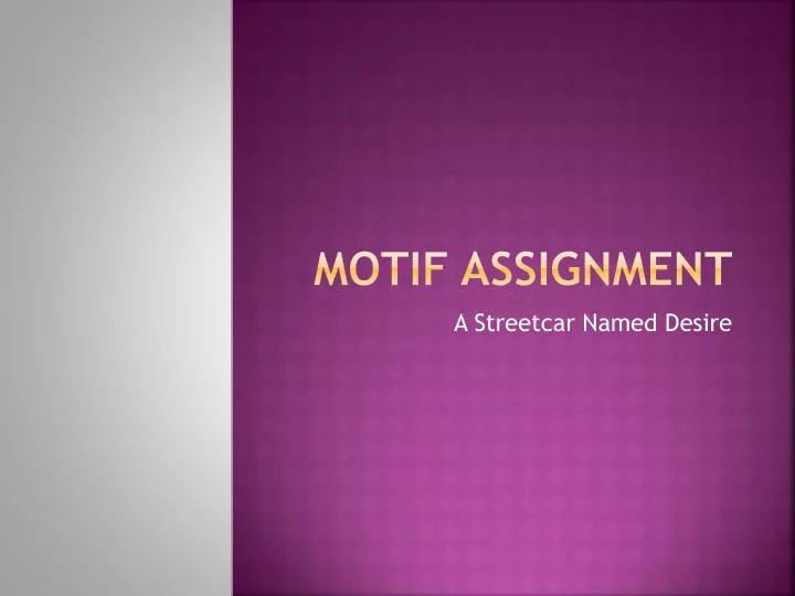 motif assignment
