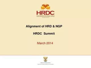 alignment of hrd ngp hrdc summit