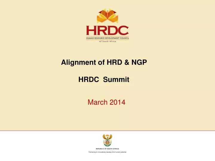alignment of hrd ngp hrdc summit