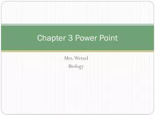 Chapter 3 Power Point