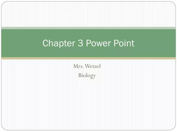 chapter 3 power point