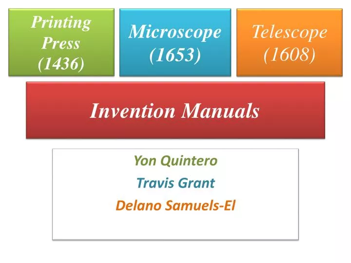 invention manuals