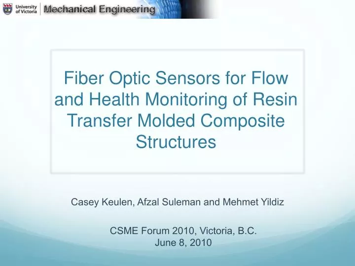 fiber optic sensors for flow and health monitoring of resin transfer molded composite structures