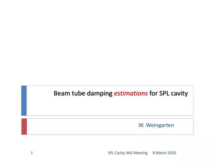 beam tube damping estimations for spl cavity