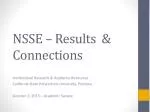 NSSE – Results &amp; Connections