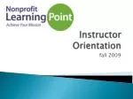 Instructor Orientation