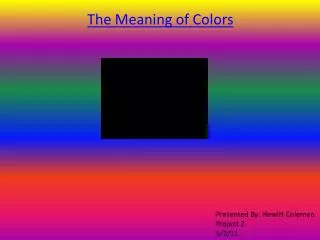 The Meaning of Colors