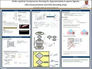 Order-optimal Compressive Sensing for Approximately k -sparse Signals: