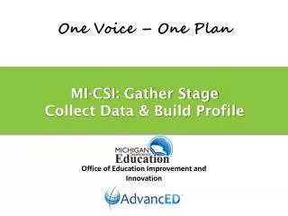 MI-CSI: Gather Stage Collect Data &amp; Build Profile
