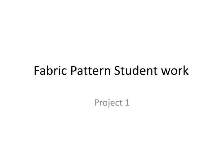 fabric pattern student work