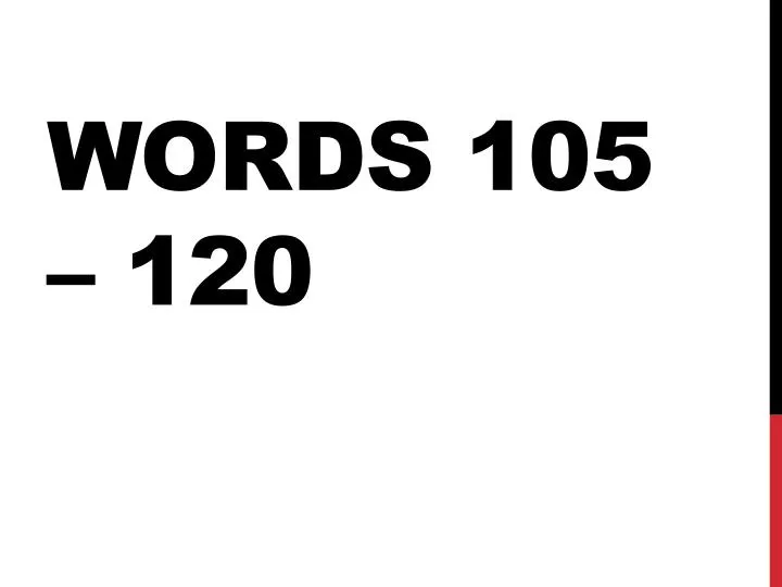 words 105 120