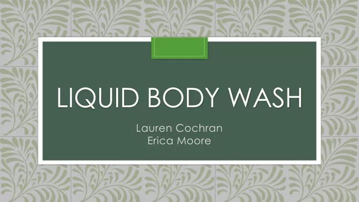 liquid body wash