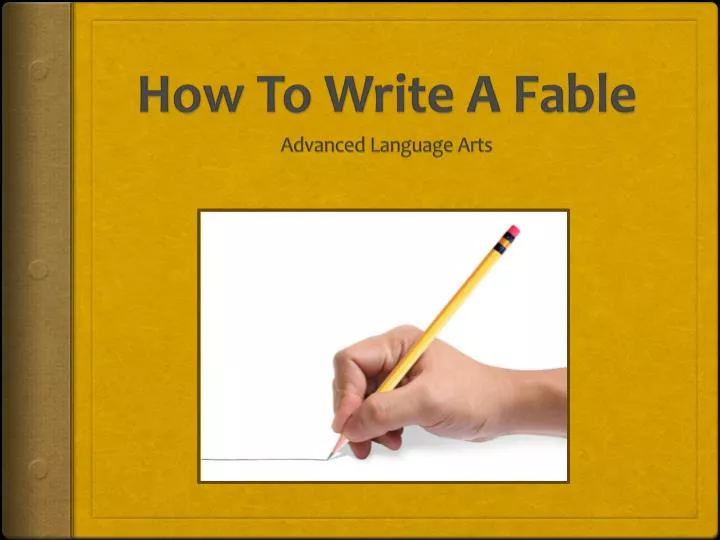 how to write a fable