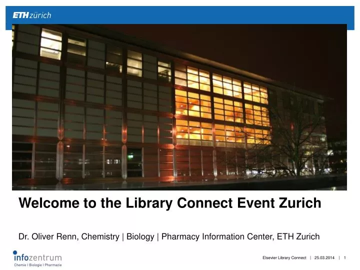 welcome to the library connect event zurich