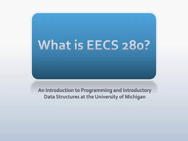 what is eecs 280