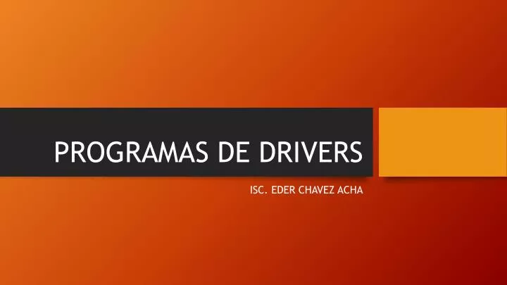 programas de drivers