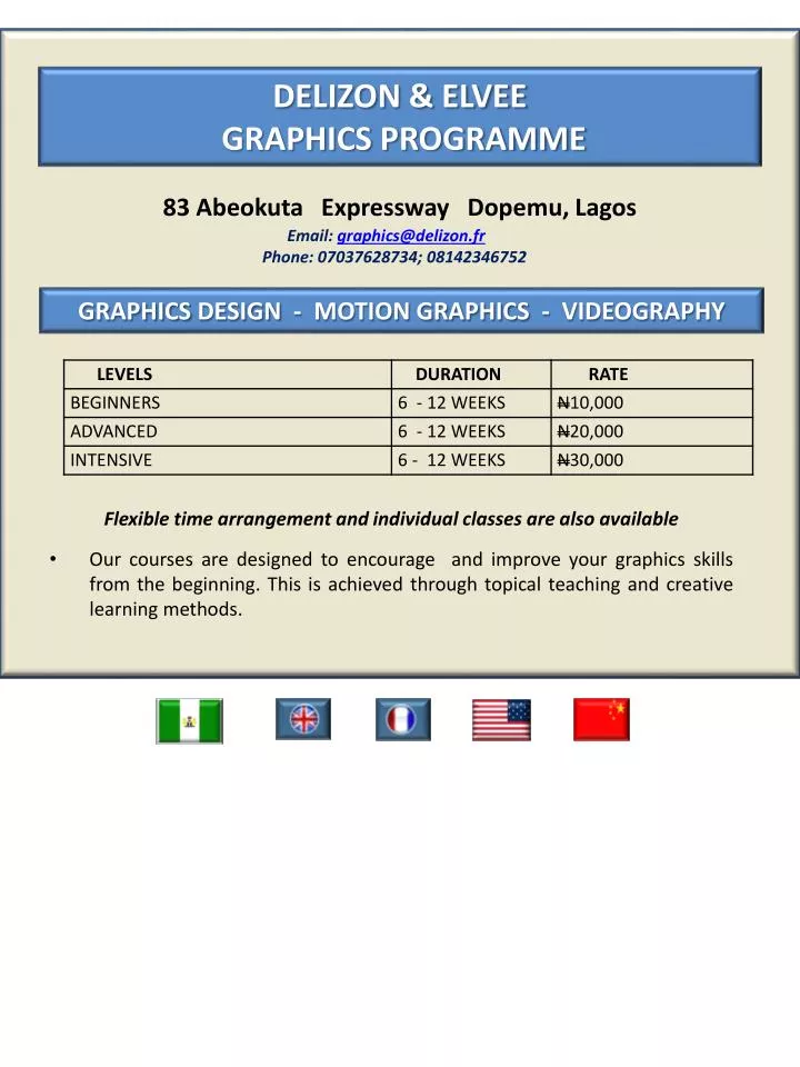 delizon elvee graphics programme