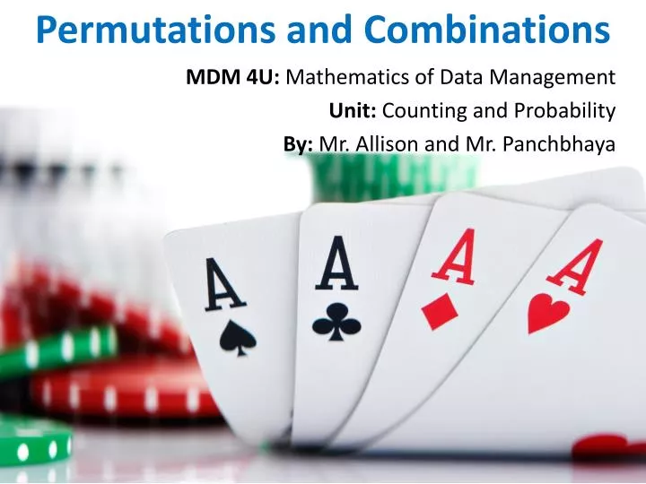 permutations and combinations