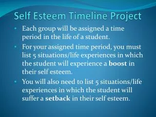 Self Esteem Timeline Project