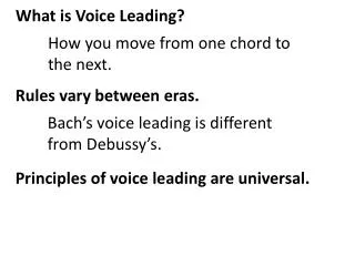 What is Voice Leading?