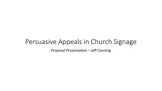 Persuasive Appeals in Church Signage