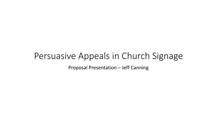 persuasive appeals in church signage