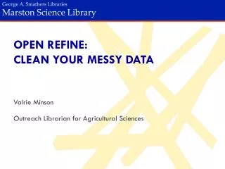 Open Refine: Clean your messy data