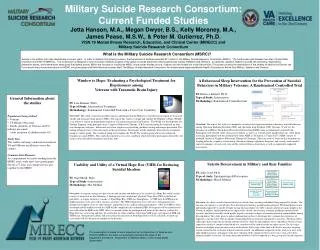 What is the Military Suicide Research Consortium (MSRC)?