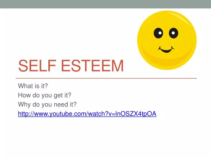 self esteem