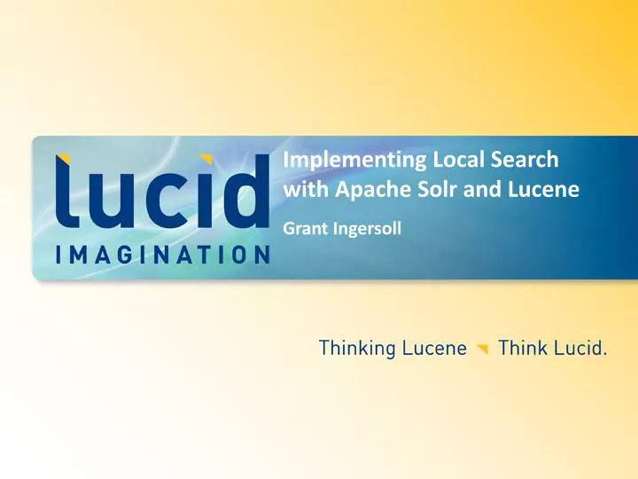 implementing local search with apache solr and lucene