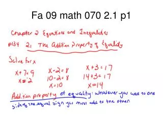 Fa 09 math 070 2.1 p1