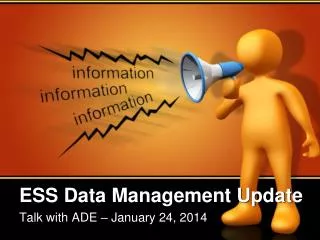 ESS Data Management Update