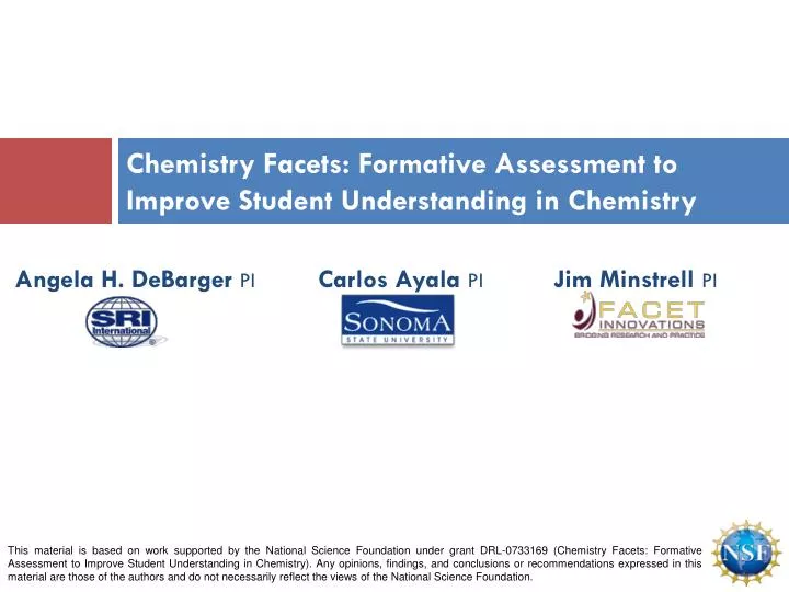 chemistry facets formative assessment to improve student understanding in chemistry
