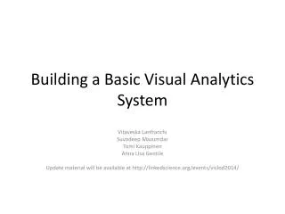 Building a Basic Visual Analytics System