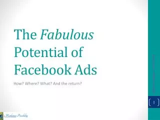 The Fabulous Potential of Facebook Ads