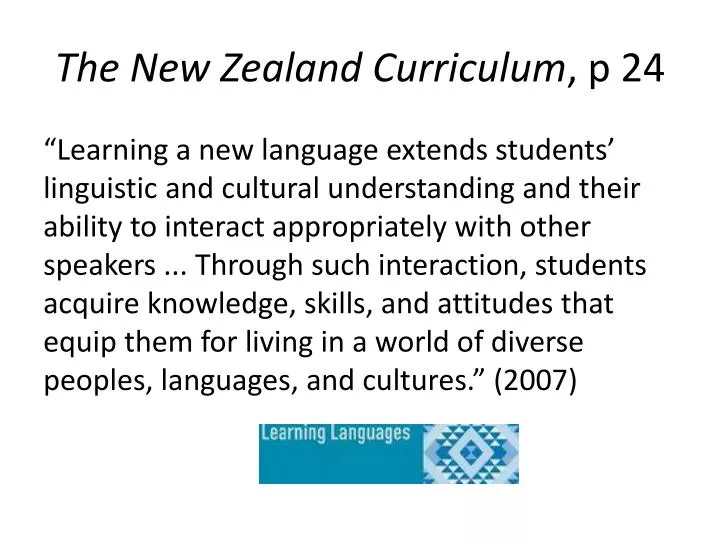 the new zealand curriculum p 24