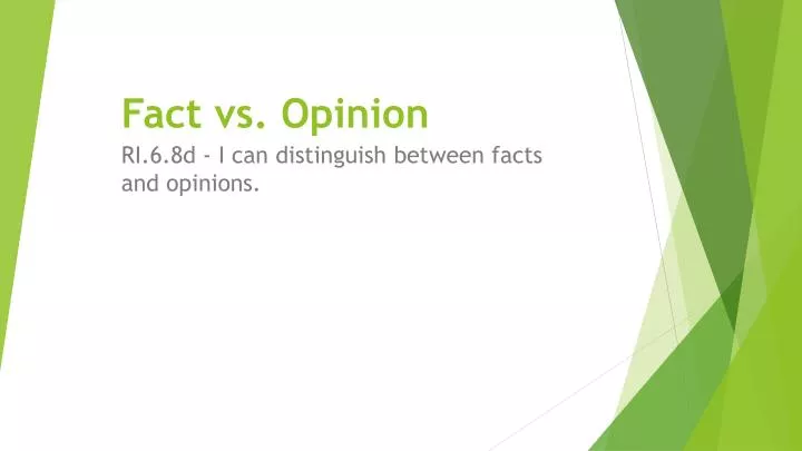 fact vs opinion