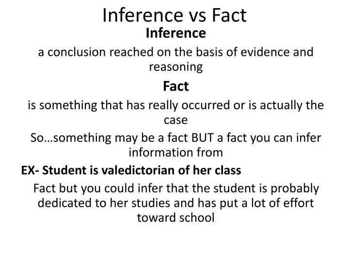 inference vs fact