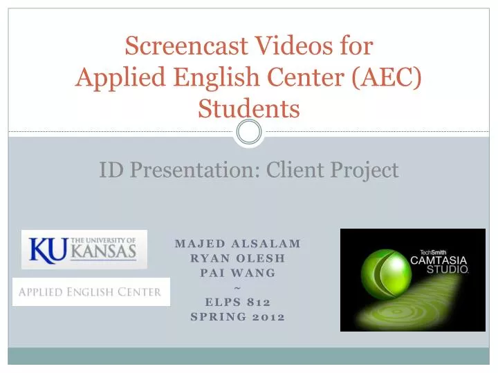 screencast videos for applied english center aec students