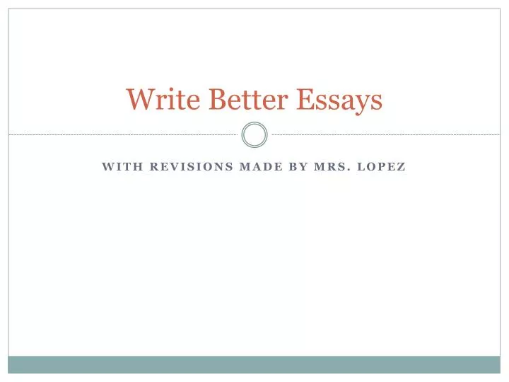 write better essays