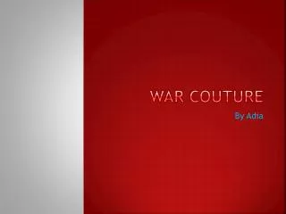 War Couture