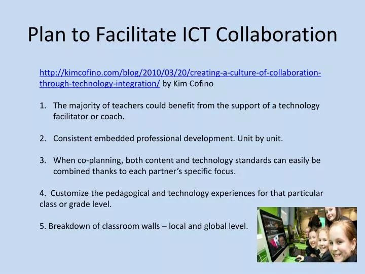 plan to facilitate ict collaboration