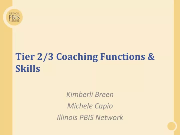 tier 2 3 coaching functions skills