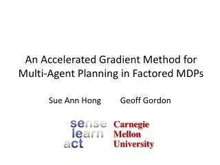 An Accelerated Gradient Method for Multi-Agent Planning in Factored MDPs