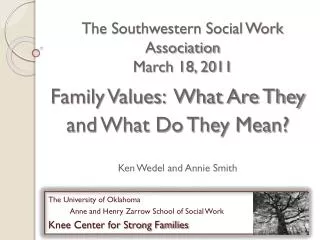 The Southwestern Social Work Association March 18, 2011